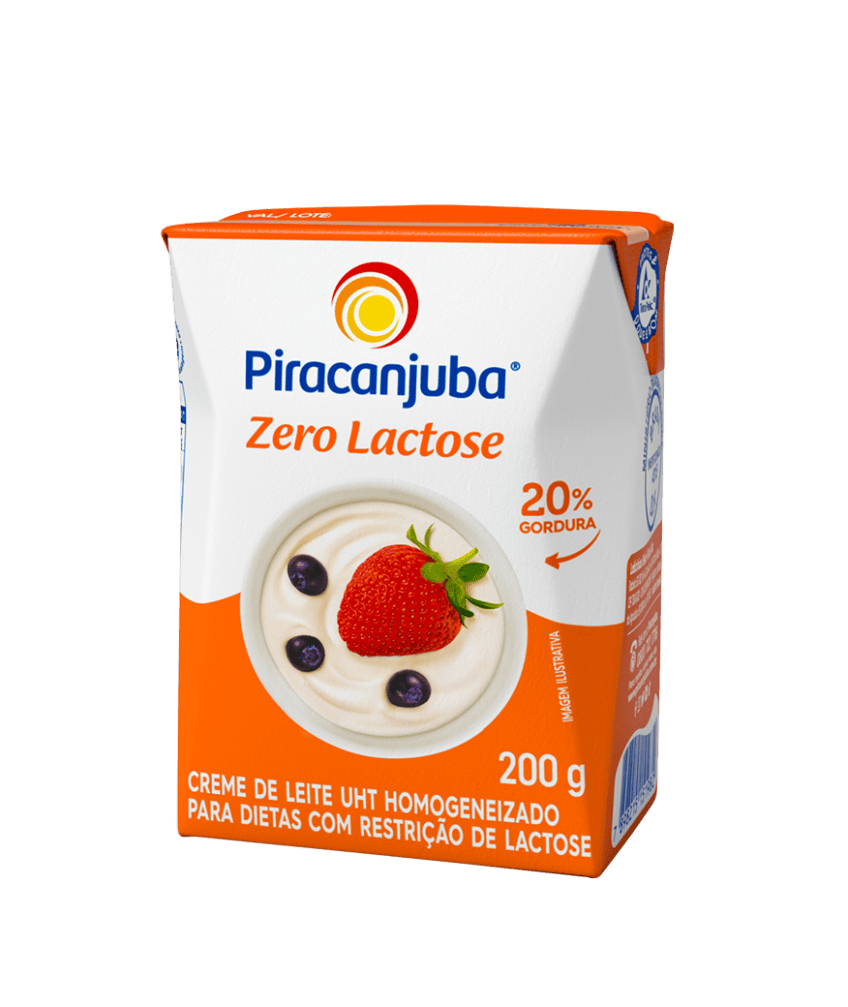 CREME DE LEITE PIRACANJUBA ZERO LACTOSE CX200G