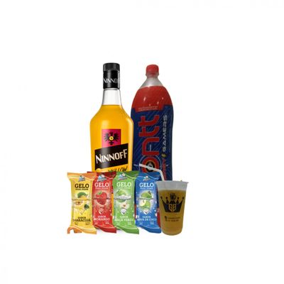 Combo Vodka Ninnoff 6 gelos saborizados