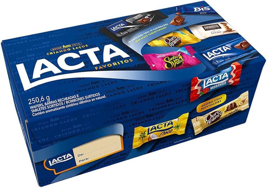Caixa de Bombom Lacta 250g