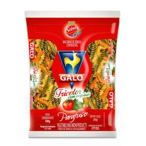 MACARRAO SEMOLA GALO PARAFUSO TRICOLOR 500G