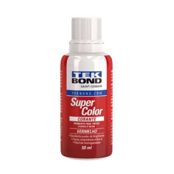 Corante Líquido Vermelho 50ml Tekbond