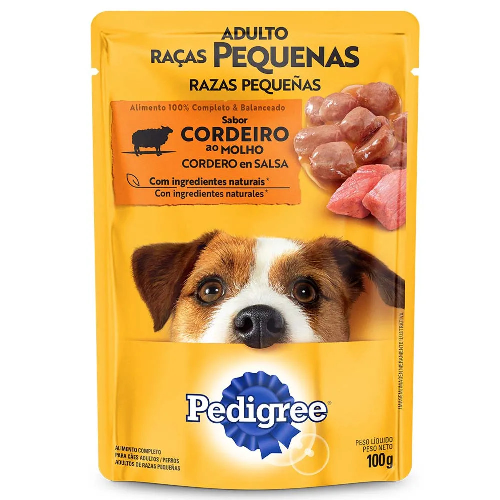 Sachê Pedigree Adulto Raça Pequena Cordeiro 100g