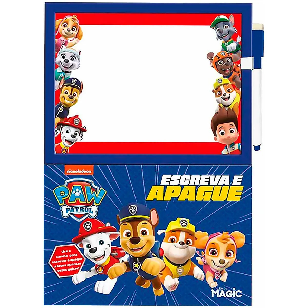 BRINQUEDO LOUSA ESCREVA E APAGUE PATRULHA CANINA 