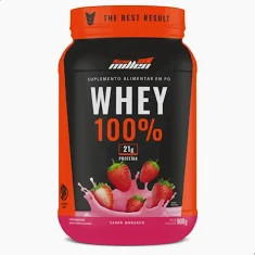 Whey 100% Morango 900g Sh New Millen