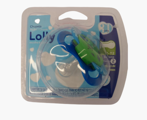 Chupeta Lolly Tricolor Azul