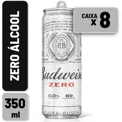Cerveja Budweiser Zero Lata Sleek 350ml 