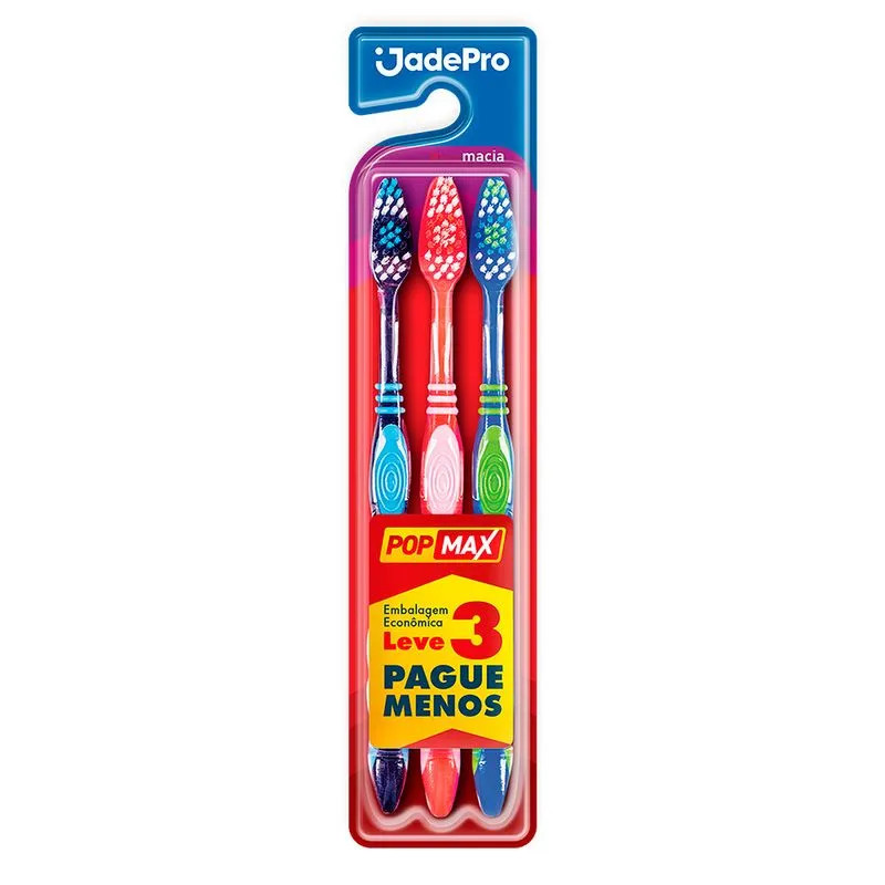 ESCOVA DENTAL JADEPRO "MACIA" POP MAX C/3UN