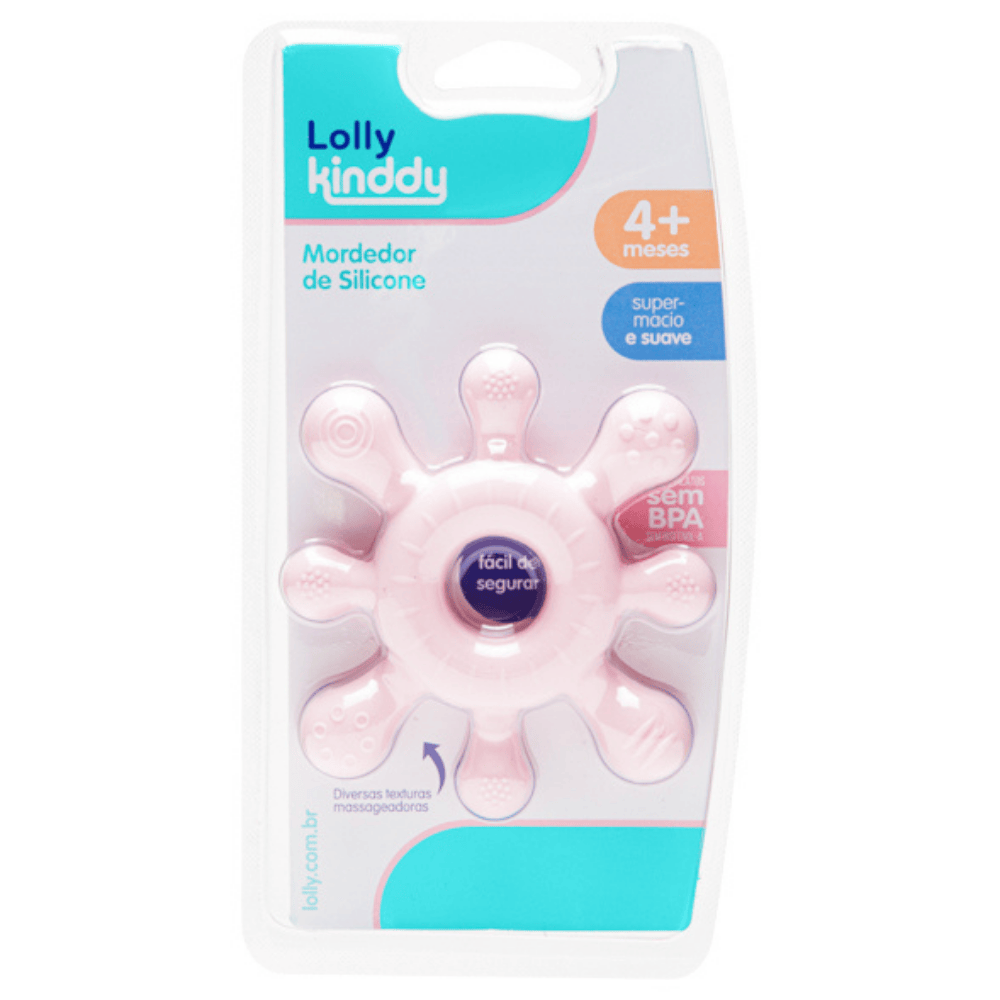 Mordedor de Silicone Lolly - Rosa