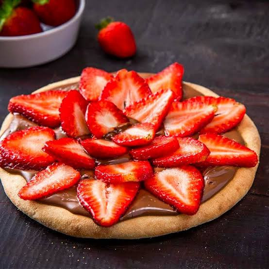 Esfiha de Nutella com morango