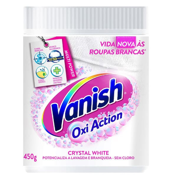 Tira Manchas Roupas Brancas Vanish 450g