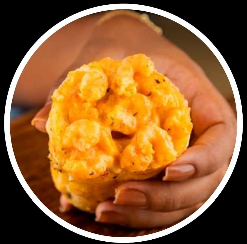 PAO DE ALHO COM CAMARAO E REQUEIJAO