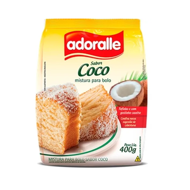 MISTURA P/ BOLO ADORALLE COCO 400G
