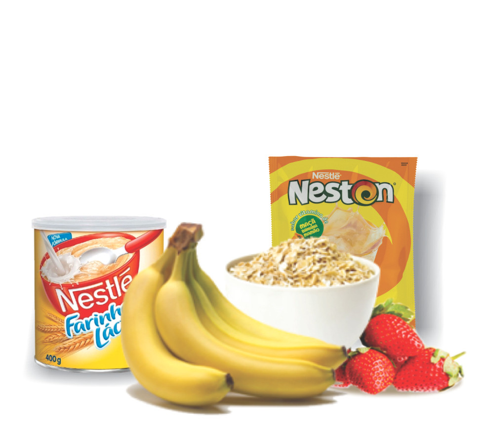 VITAMINA BANANA, LEITE, MORANGO E MEL