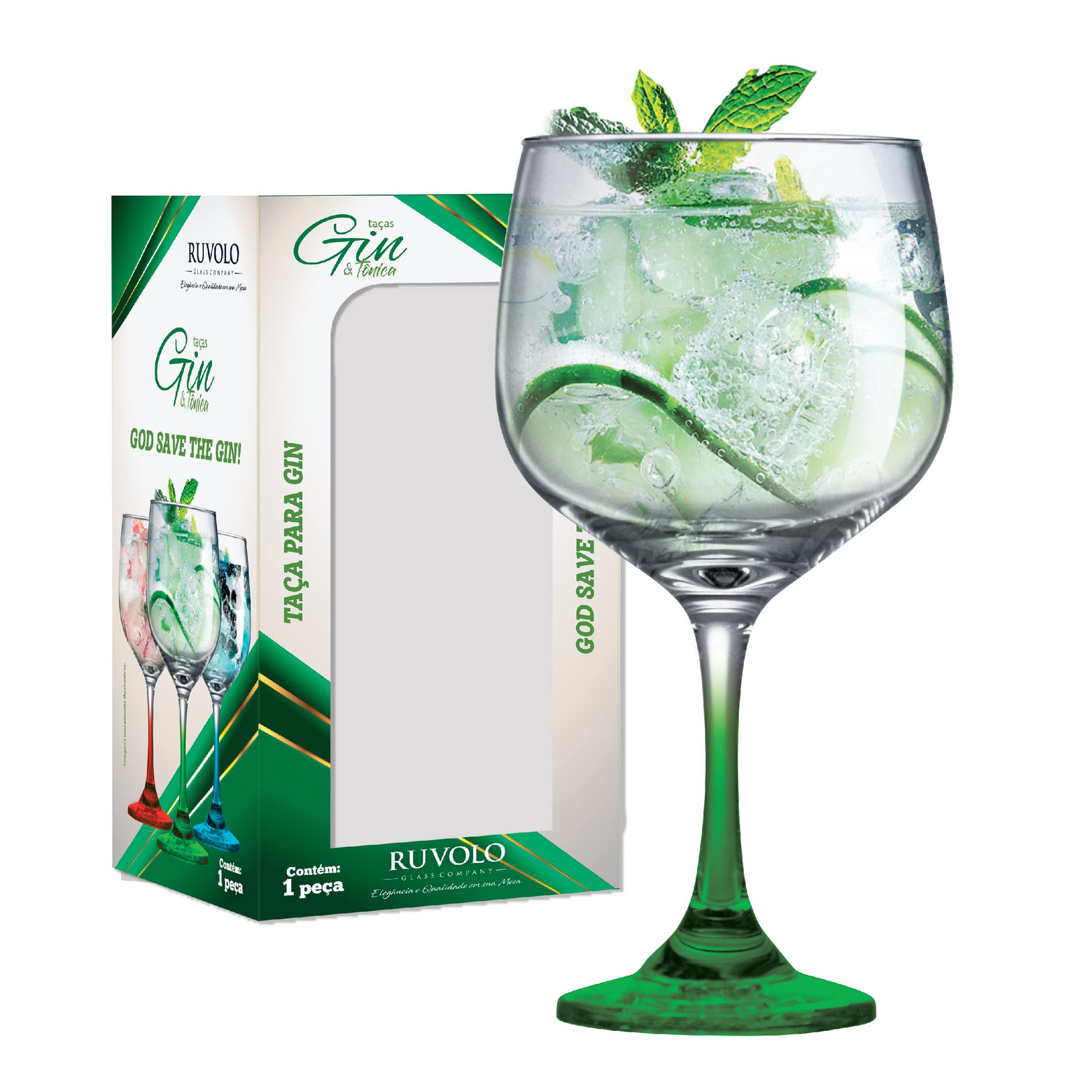 TAÇA GIN HOSK VERDE 690ML 