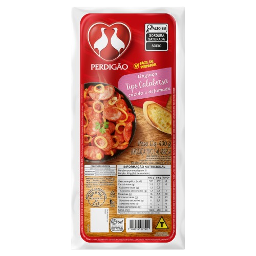Linguiça Calabresa Defumada E Cozida Perdigão 400g
