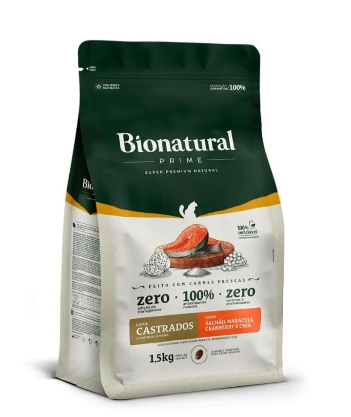 Bionatural Gatos Adultos Salmao 7,5 kg