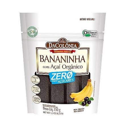 Barrinha Banana C/Acai Zero Dacolonia 150gr