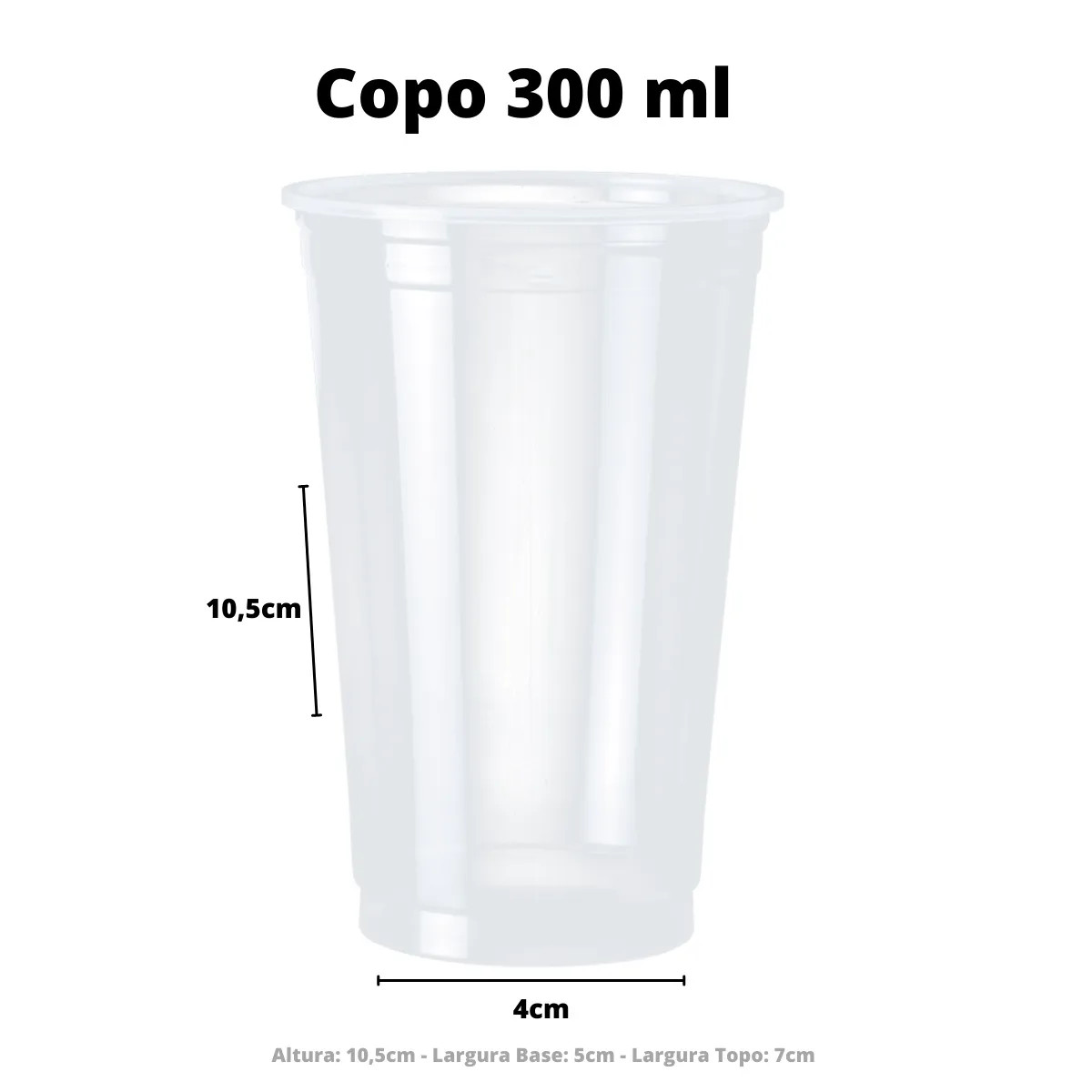 DESCARTÁVEL - COPO  300ML PCT/100 UN