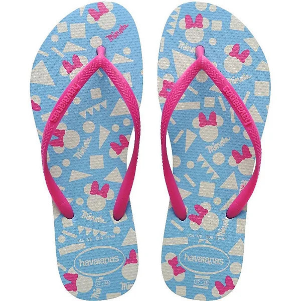 HAVAIANAS SLIM DISNEY AZUL/ROSA 27/28**