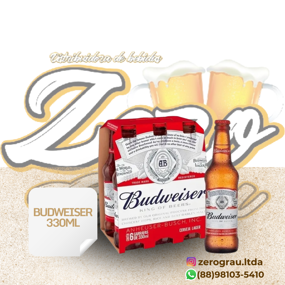 CERVEJA BUDWEISER LONG NECK  330ML
