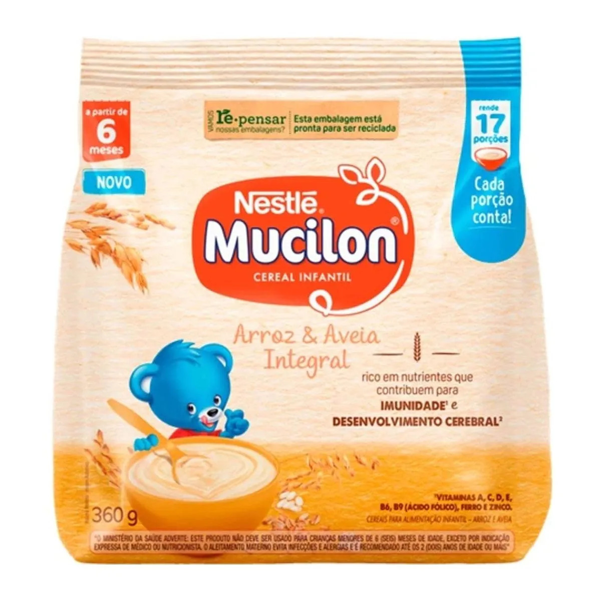 Mucilon Arooz e Aveia 360g
