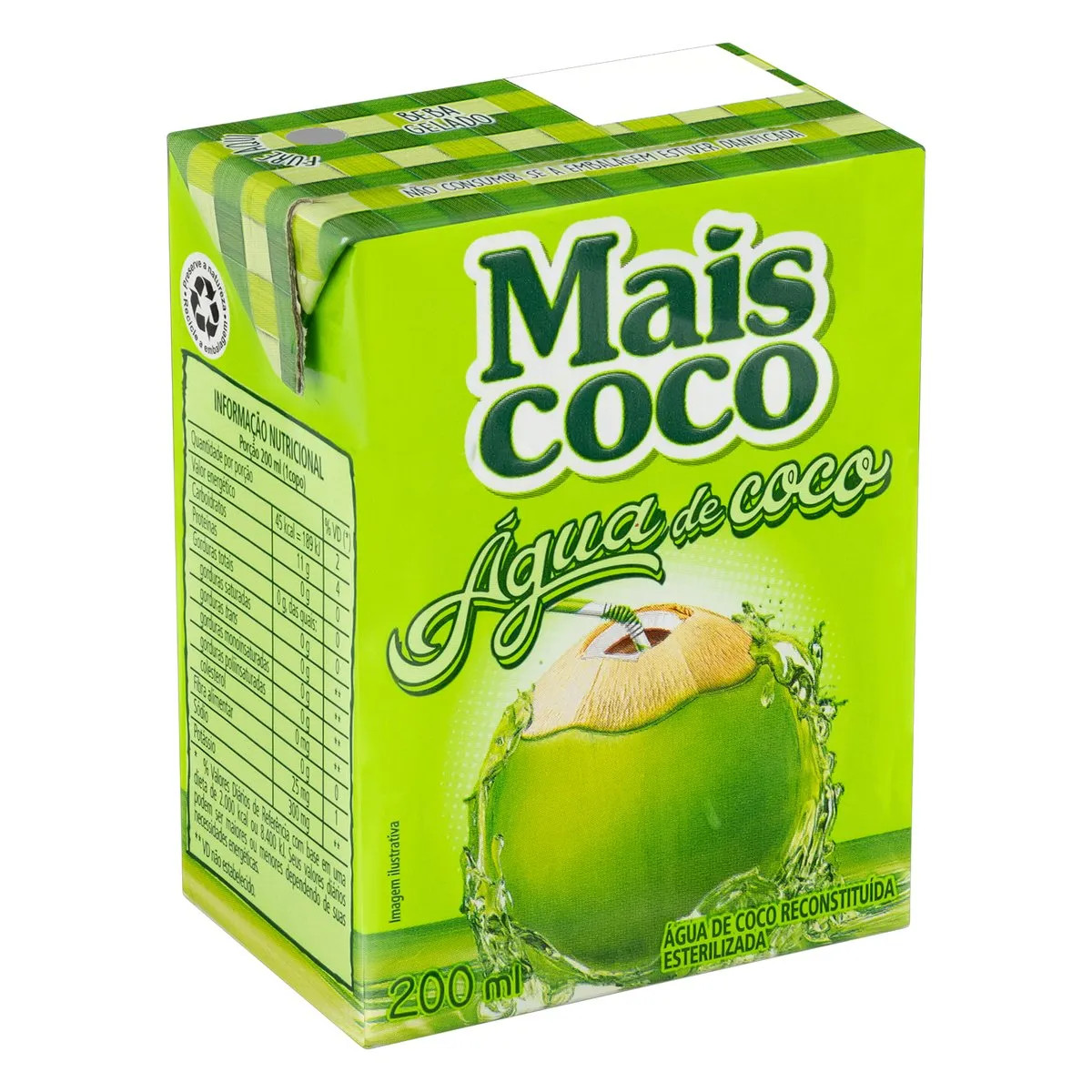 AGUA DE COCO MAIS COCO 200ML