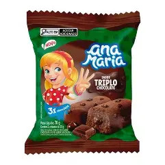 Bolo Ana Maria Triplo chocolate (Plusvita) 70g