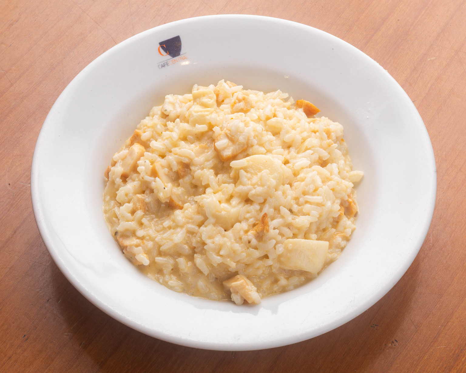 Risoto de palmito e frango
