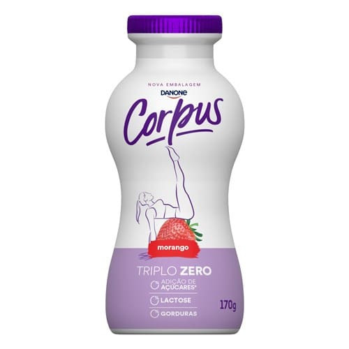 Iogurte Líquido Sabor Morango Zero Lactose Corpus 170g