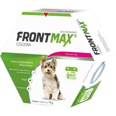 Coleira Antiparasitária Vetoquinol Frontmax para Cães até 4 Kg. 14g.