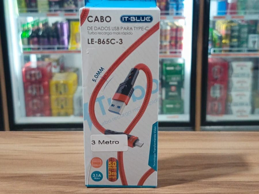 CARREGADOR CABO TIPO C TRES METROS