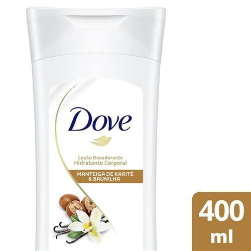 Loção Desodorante Hidratante Corporal Manteiga de Karité e Baunilha Dove 400ml