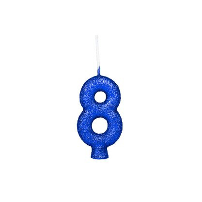 VELA CINT.GLITER AZUL REGINA N°8