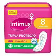 Absorvente Cobertura Seca Tripla Protecao sem Abas (Intimus) 8Un