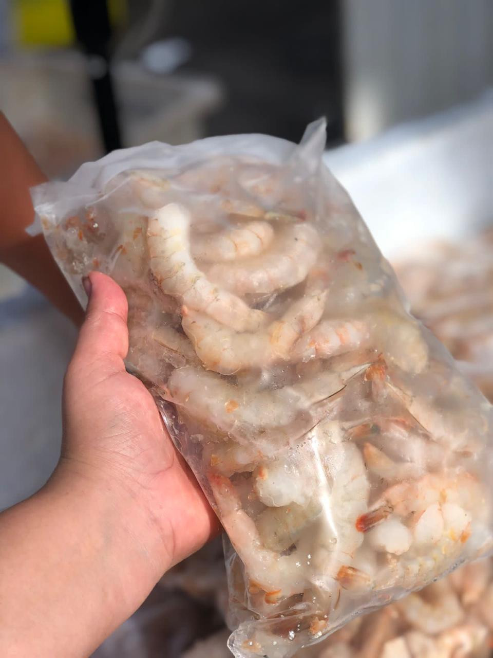 Filé de camarão branco G (com rabinho) - (1kg)