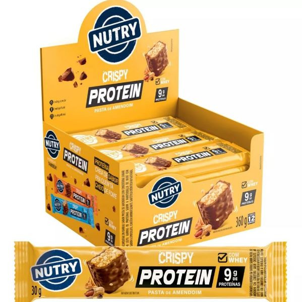 BARRA CRISPY PASTA DE AMENDOIM NUTRY 30G
