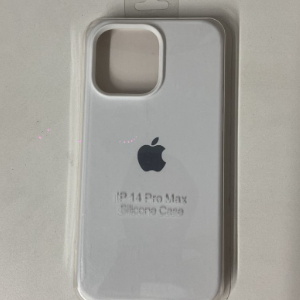 CAPA BRANCO IPHONE 14 PRO MAX SILICONE CASE