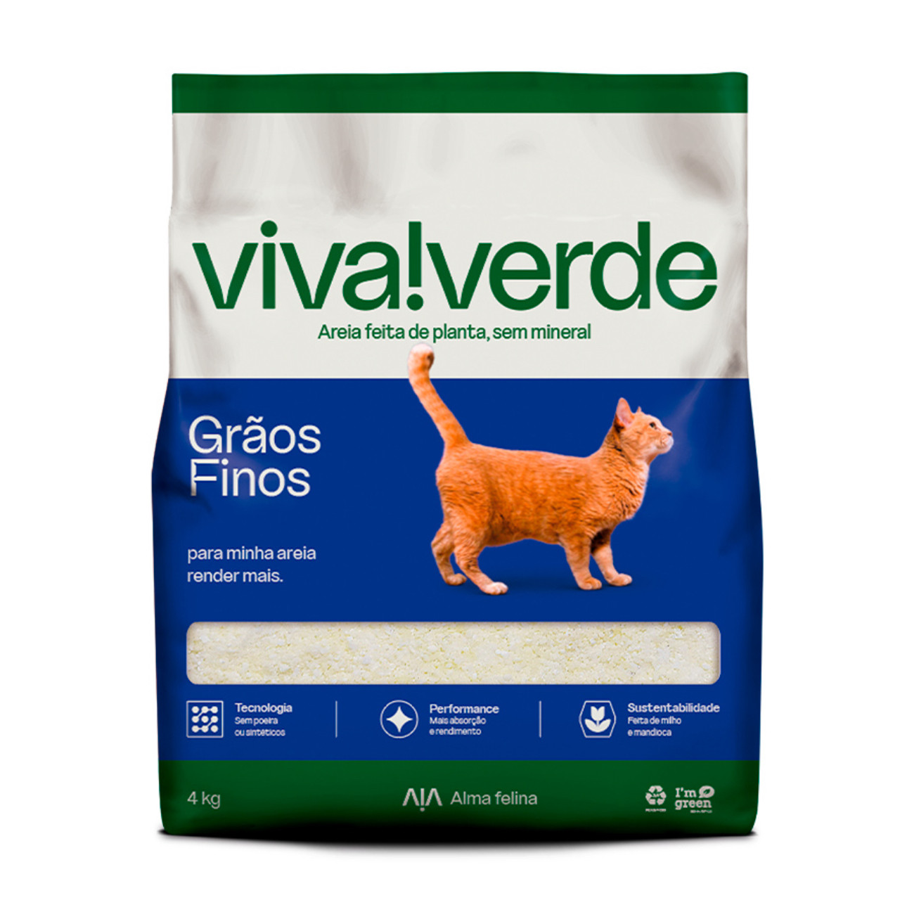 Areia Viva Verde Grãos Finos 10kg