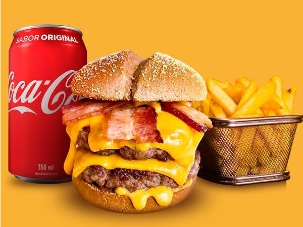 Giga Bacon + Refri 350ml + batata