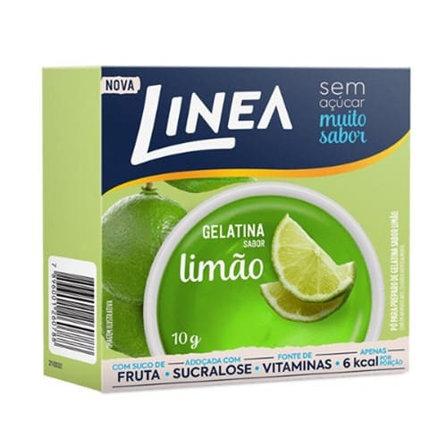 Gelatina em Pó Linea Zero Açucar Limão Caixa 10g