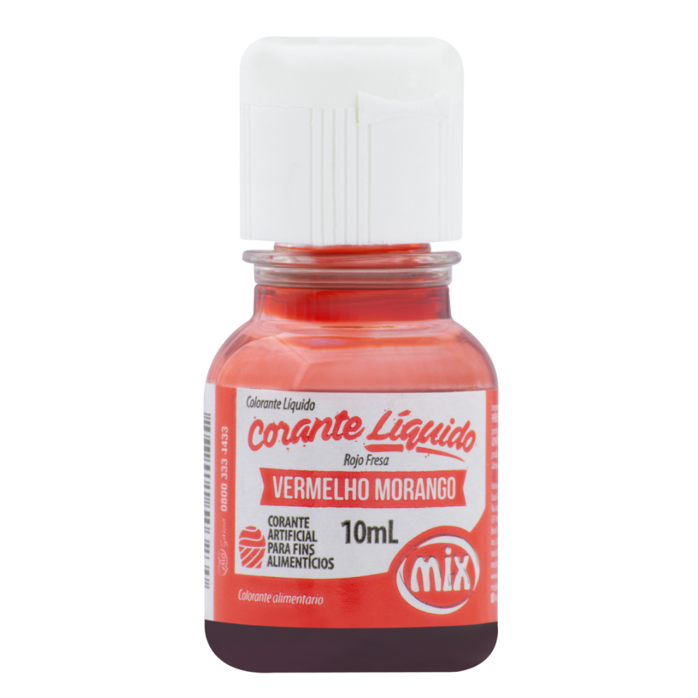 CORANTE ARTIFICIAL MIX VERMELHO MORANGO 10ML