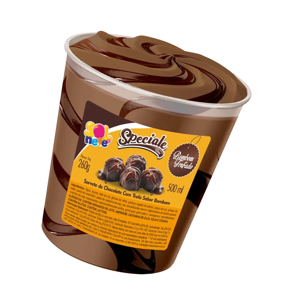 Sorvete Speciale Bombom Trunfado 1,5l Sol&Neve