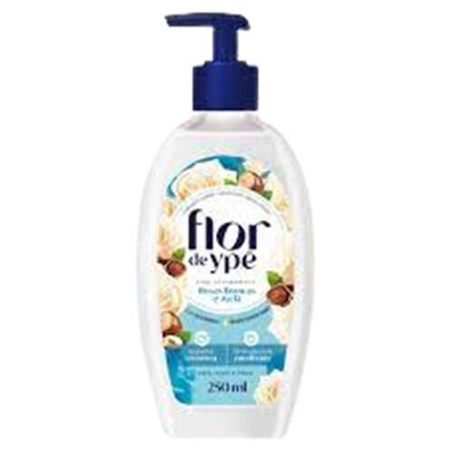 Sabonete Líquido Mãos e Corpo Rosas Brancas e Avelã Flor de Ypê Frasco Pump 250ml