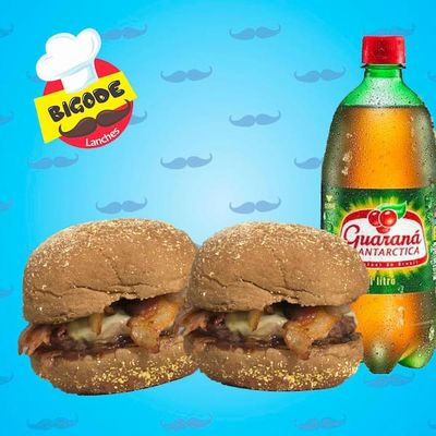 Dois Burger + guaraná litro