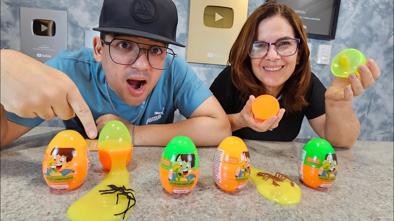 BRINQUEDO SLIME OVO SURPRESA BICHOS HORRIPILANTES ISAKIDS