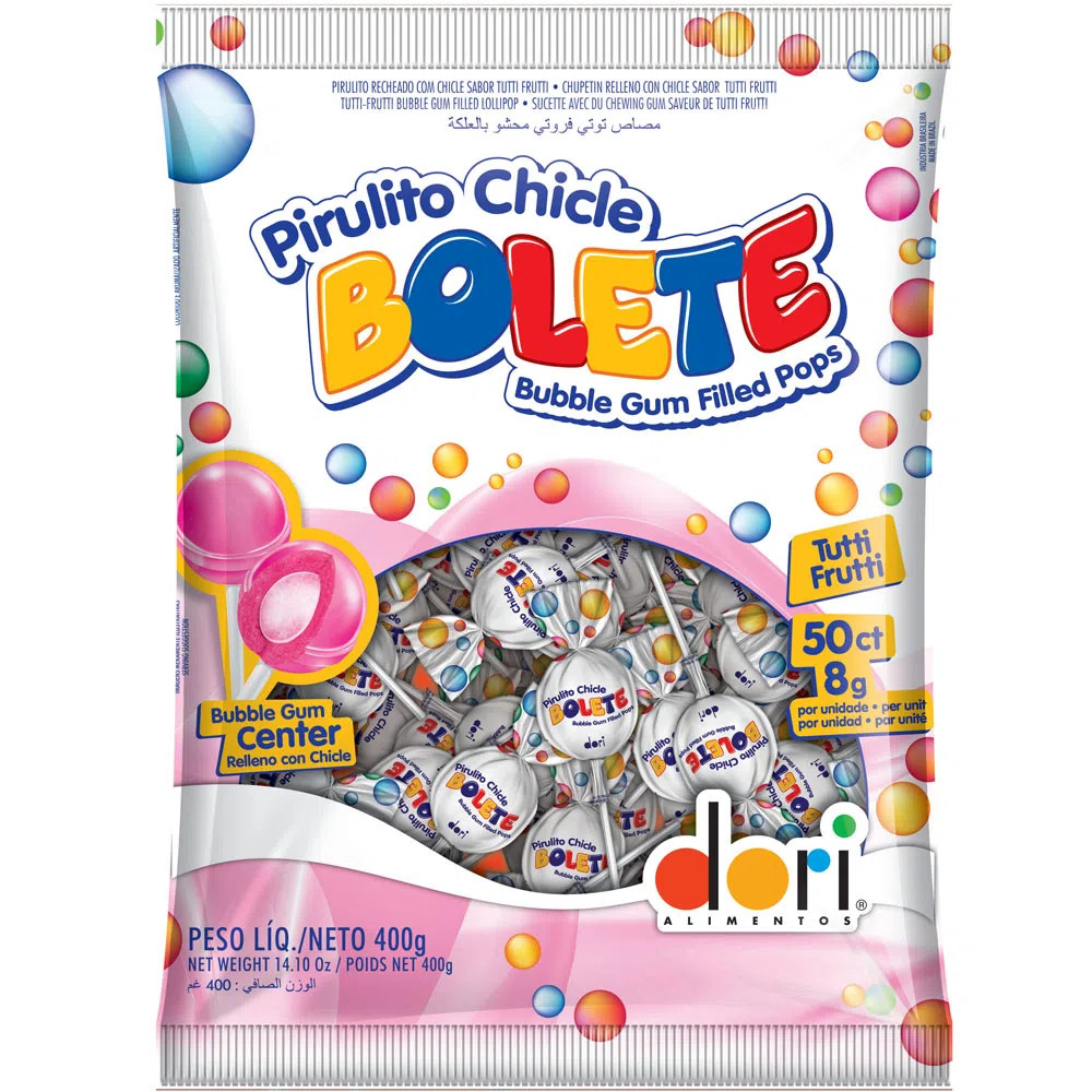PCT PIRULITO DORI BOLETE CHICLE TUTTI FRUTTI 400G