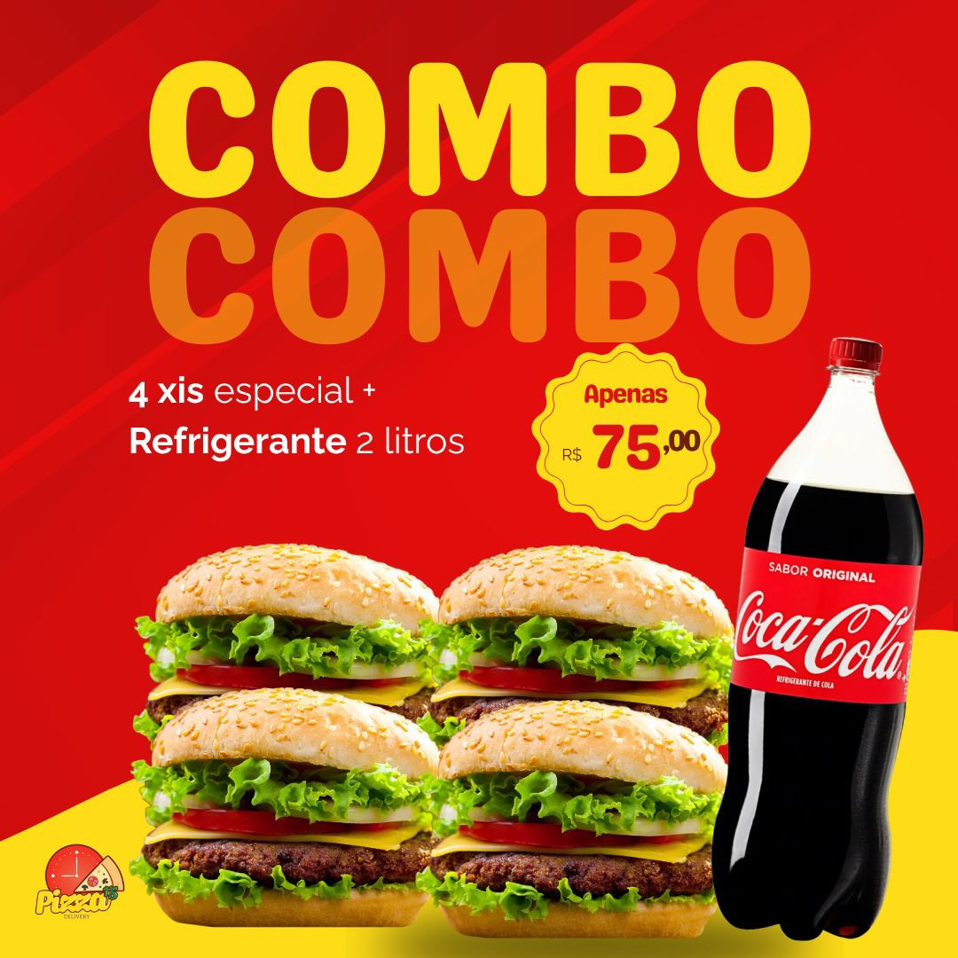 4 XIS + REFRIGERANTE 2L