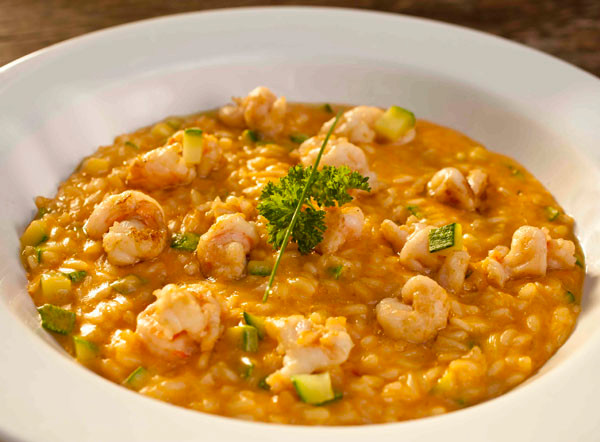 RISOTO DE ABÓBORA E CAMARÃO