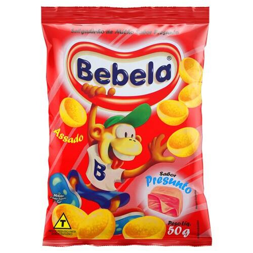 Salgadinho Bebela Sabor Presunto Embalagem 50g