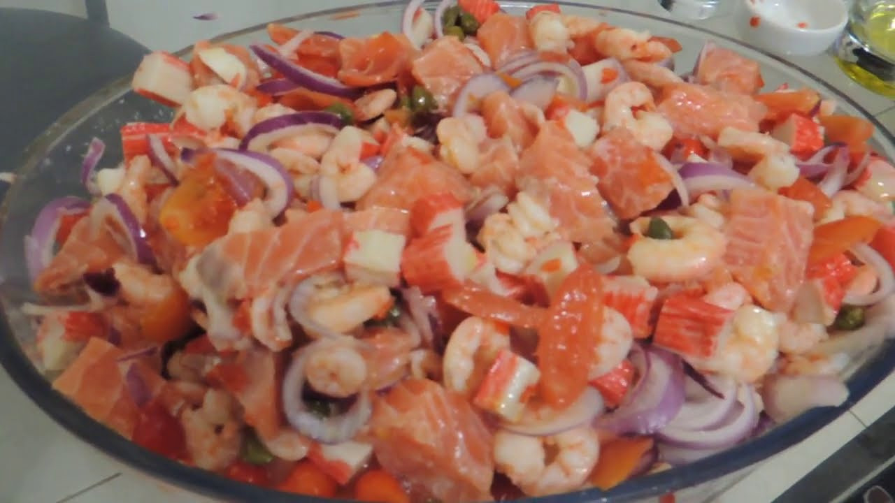 CEVICHE SALMAO E KANI